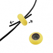 Stopperperlen Enamel 10x4mm Yellow