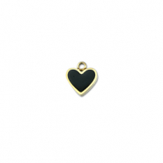 Anh&auml;nger aus Stainless Steel - Rostfreiem Heart Gold-black