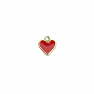 Anh&auml;nger aus Stainless Steel - Rostfreiem Heart Gold-red