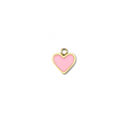 Anhänger aus Stainless Steel - Rostfreiem Heart Gold-pink