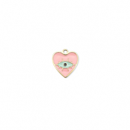 Anhänger aus Stainless Steel - Rostfreiem Heart Eye of Providence Gold-pink