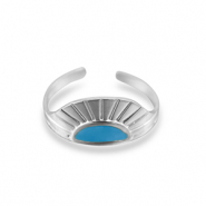 Stainless Steel - Rostfrei Stahl Ringe Fan Silver-blue