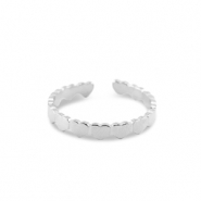 Stainless Steel - Rostfrei Stahl Ringe Heart Silver