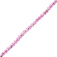 Facetten Top Glas Perlen 2mm Rund Metallic fuchsia pink