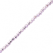 Facetten Top Glas Perlen 2mm Rund Metallic purple