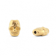 Perlen aus Stainless Steel - Rostfreiem Stahl Skull Gold