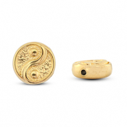 Perlen aus Stainless Steel - Rostfreiem Stahl Yin & Yang Gold