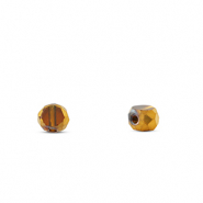 Glas Perlen Irregular Yellow transparent-gold