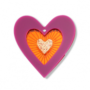 Statement-Anh&auml;nger Heart Purple-orange-gold