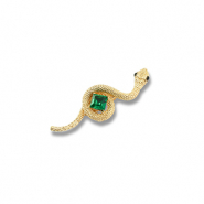 Broschen Snake Gold-green