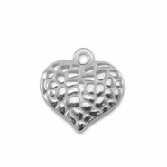 Anhänger aus Stainless Steel - Rostfreiem Heart Silver