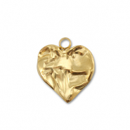 Anhänger aus Stainless Steel - Rostfreiem Heart Gold