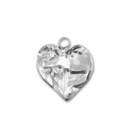 Anhänger aus Stainless Steel - Rostfreiem Heart Silver
