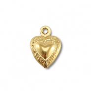 Anh&auml;nger aus Stainless Steel - Rostfreiem Heart Gold
