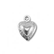 Anhänger aus Stainless Steel - Rostfreiem Heart Silver