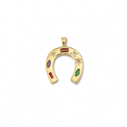 TQ Metall Brass Anh&auml;nger Horseshoe Gold