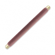 Schmuck Display Kissen Sammt f&uuml;r Ringe Mauve purple-gold