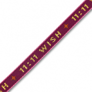 Schmucktextband "11:11 Wish" Purple-gold