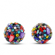 Perlen Bohemian Round Multicolor dark