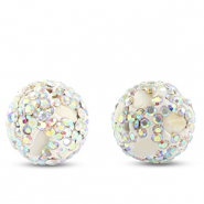 Perlen Bohemian Round White