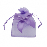 Organza Schmuck Beutel with Bow Purple
