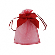 Organza Schmuck Beutel with Bow Red