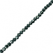 Facetten Top Glas Perlen 8x6mm Rondellen Dark green