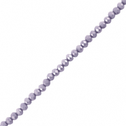 Facetten Top Glas Perlen 6x4mm Rondellen Light lavender grey