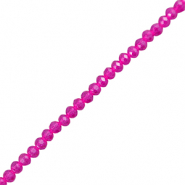 Facetten Top Glas Perlen 3x2mm Rondellen Fuchsia pink