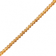 Facetten Top Glas Perlen 3x2mm Rondellen Brown