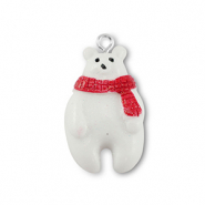 Anh&auml;nger aus Resin Polarbear White-red