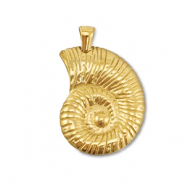 Anh&auml;nger aus Stainless Steel - Rostfreiem Stahl Shell Gold