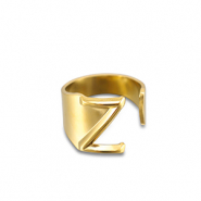 Stainless Steel - Rostfrei Stahl Ringe Letter Z Gold