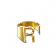 Stainless Steel - Rostfrei Stahl Ringe Letter R Gold