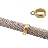 DQ Metall  Ring mit &Ouml;se Gold (Nickelfrei)