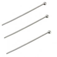 Metall DQ Nietstift 25mm mit Kugel Antik silber (Nickelfrei)