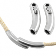 Metall DQ Magnetverschluss f&uuml;r 5mm (Dreamz) Kordel antik silber (nickelfrei)