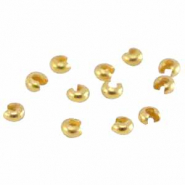 Metall DQ Quetsch-Kaschierperlen 4mm Gold (Nickelfrei)