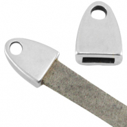 Metall DQ Endkappen mit &Ouml;se Antik silber (Nickelfrei)