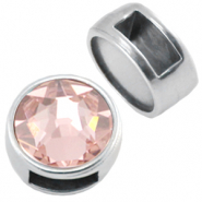 Metall DQ Schieber f&uuml;r SS34 Flatback und 7mm Cabochon Antik silber (Nickelfrei)