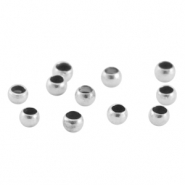 Metall DQ Quetsch Perle 2.5mm Antik silber (Nickelfrei)