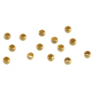 Metall DQ Quetschperlen 2mm Antik bronze (Nickelfrei)