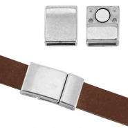 Metall DQ Magnetverschluss &Oslash;10x2.2mm Antik silber (nickelfrei)