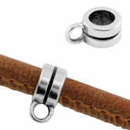 Ring mit &Ouml;se DQ Metall &Oslash;3.8mm Antik silber (Nickelfrei)