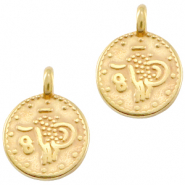 Anh&auml;nger DQ Metall M&uuml;nze Gold (Nickelfrei)