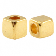 Metall DQ Rohr viereckig Gold (Nickelfrei)