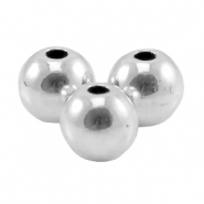 Metall DQ Perlen 4mm Antik silber (Nickelfrei)