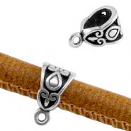 Metall DQ Ring deco met &Ouml;se Antik silber (Nickelfrei)