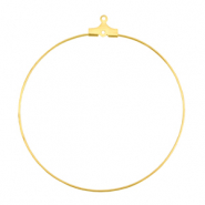 Zubeh&ouml;r Metall DQ Creolen H&auml;nger 50mm Gold (nickelfrei)