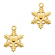 Anh&auml;nger Metall DQ Schneeflocke Gold (Nickelfrei)